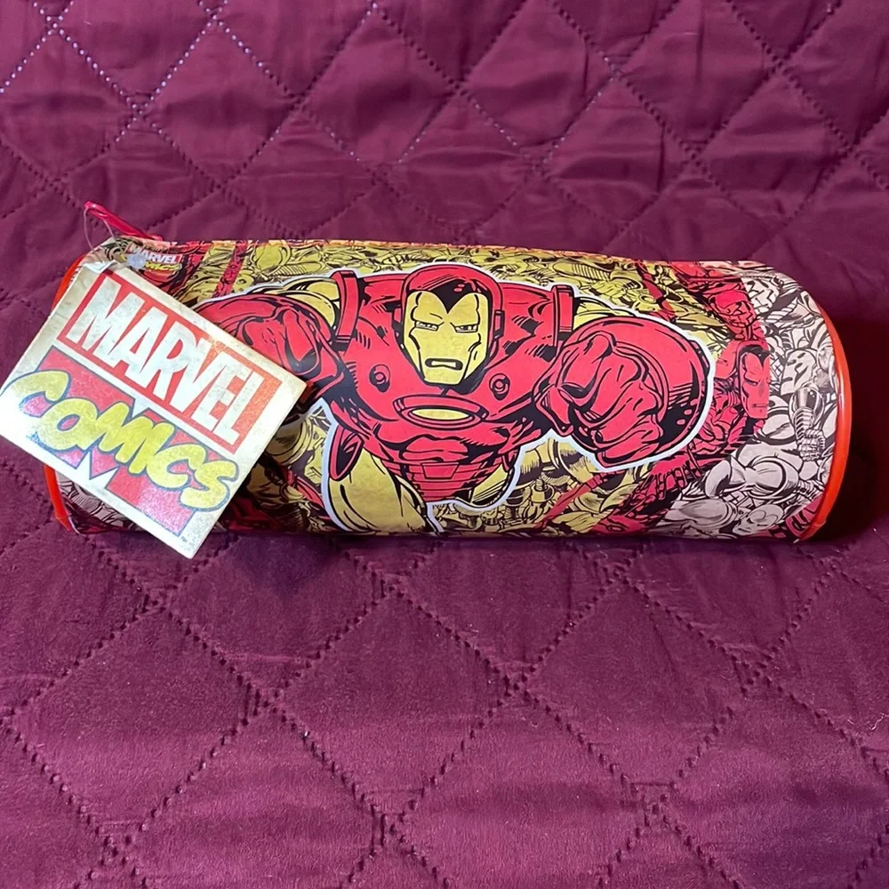 MARVEL COMICS Avengers IRON MAN Infinity War Pencil Pouch Geek Fuel May 2017 NWT - Picture 1 of 2